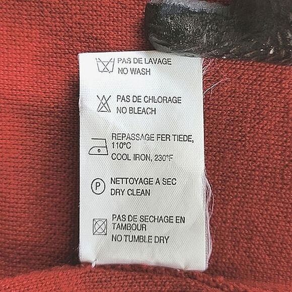 Vtg 90s Rodier cranberry wool-blend cardigan jacket - Picture 8 of 15